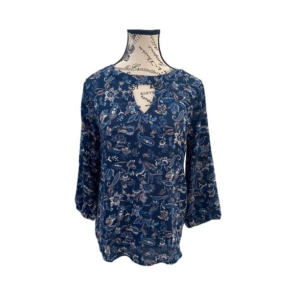 Papermoon Filippa Paisley Floral Print 3/4 Sleeve Blouse Top NWT Size M - Picture 8 of 10